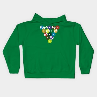 billiard balls on billiard balls Kids Hoodie